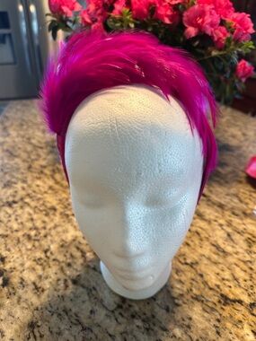 Fuchsia Feathered Hair Accessory Headband Fascinator